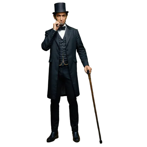 chimney sweeper,stovepipe hat,model train figure,top hat,abraham lincoln,chimney sweep,frock coat,conductor,waiter,a wax dummy,cricket umpire,white-collar worker,lincoln,concierge,gentlemanly,holmes,men's suit,inspector,sherlock holmes,bellboy,Illustration,Paper based,Paper Based 05