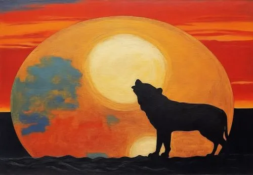 sunset at africa,howling wolf,aleu,howl,wolves,lobos,wolfen,blackwolf,wolf,loup,wolfsangel,balto,wolpaw,wildearth,graywolf,wolfram,amaterasu,wolens,constellation wolf,european wolf,red sun,Illustratio