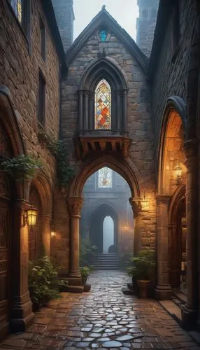 lehigh,theed,medieval street,archways,pointed arch,cloistered,doorways,altgeld,yale university,archway,monastic,passageways,ruelle,sewanee,yale,alleyway,passageway,alley,haunted cathedral,courtyards,Conceptual Art,Oil color,Oil Color 07