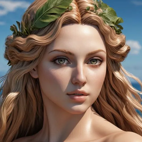 jessamine,aphrodite,natural cosmetic,laurel wreath,celtic queen,medusa,artemisia,rusalka,fantasy portrait,athena,elven flower,summer crown,dryad,flora,moana,elven,cybele,elza,eufiliya,cosmetic,Photography,General,Realistic