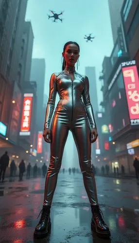 elektra,cyberangels,motoko,nanites,cyberpunk,elastigirl