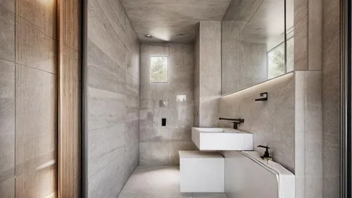 modern minimalist bathroom,luxury bathroom,shower bar,shower door,bathroom,shower base,exposed concrete,bathroom cabinet,washroom,interior modern design,bathtub,modern style,washbasin,modern decor,shower panel,contemporary decor,hallway space,interior design,bathtub accessory,bathroom sink,Interior Design,Bathroom,Modern,French Modern