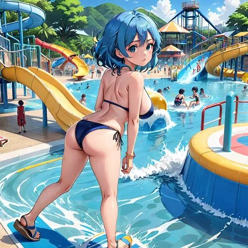 siro,iku,nagisa,tsugumi,waterpark,water park,manami,puka,sayaka,ene,kanon,aqua,sinon,kawaii people swimming,aquantive,aqua studio,mio,kandari,rei,enoshima,Anime,Anime,Realistic