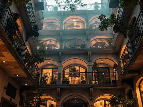 atriums,atrium,galleria,galeries,riad,new orleans,inside courtyard,driskill,the cairo,venetian hotel,brownstones,taj mahal hotel,haveli,neworleans,fortnum,wanamaker,porticoes,gaylord palms hotel,hotel lobby,beyoglu