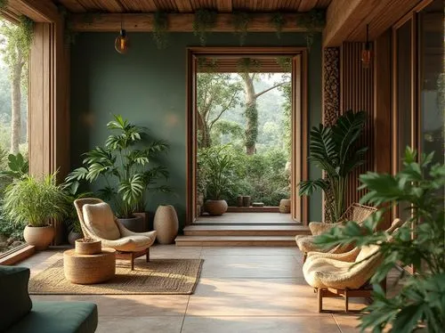 amanresorts,tropical greens,sunroom,bamboo plants,house plants,houseplants,green living,verandah,garden design sydney,conservatory,tropical house,bamboo curtain,houseplant,landscape designers sydney,verdant,interiors,landscape design sydney,verandahs,sitting room,exotic plants,Photography,General,Realistic