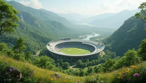 ringworld,futuristic landscape,frankenstadion,geoffroi,european football championship,football stadium,stadionul,geoffroy,intersuisse,ecotopia,soccer field,waldstadion,futuristic architecture,saucer,world cup,maglev,fantasy picture,garmisch partenkirchen ski stadium,stadiums,rivendell,Photography,General,Realistic