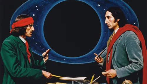 Write a dialogue between two characters, one supporting and one opposing the idea of the Copernican world system.,parabolic mirror,magic mirror,copernican world system,ball fortune tellers,bodhrán,sat