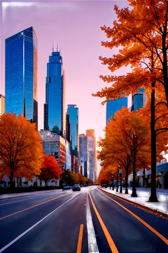 city scape,city highway,autumn background,autumn scenery,yeouido,marunouchi,peachtree,philadelphia,fall landscape,filadelfia,philadelphi,philadelphian,late autumn,new york streets,bostonnais,cityscapes,phila,colorful city,urban landscape,buckhead,Illustration,Realistic Fantasy,Realistic Fantasy 41