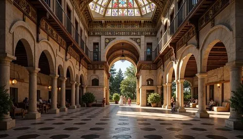 alcazar of seville,alhambra,inside courtyard,alcazar,mirogoj,persian architecture,courtyard,dolmabahce,arcaded,mamounia,cloister,stanford university,arcades,atriums,iranian architecture,theed,lamrani,orangery,corridor,biltmore