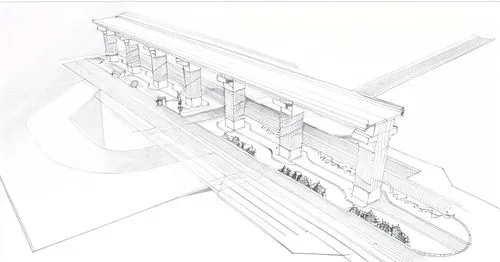 change colours
,a black and white image of a bus station,sketchup,revit,unbuilt,house drawing,cantilevers,architect plan,Design Sketch,Design Sketch,Hand-drawn Line Art