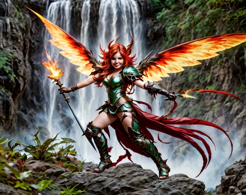 fire angel,fire siren,firebird,fae,faerie,phoenix,sorceress,fantasy woman,dryad,flame spirit,the enchantress,faery,fantasy art,evil fairy,fantasy warrior,female warrior,gonepteryx cleopatra,fantasy picture,archangel,elza