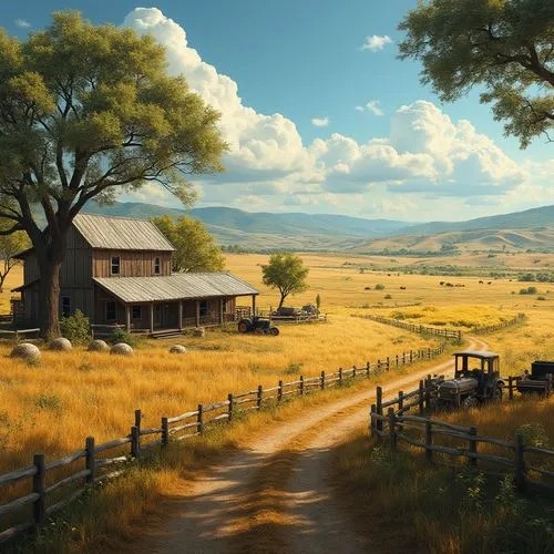 rural landscape,home landscape,landscape background,meadow landscape,countryside,farm landscape,country side,farm background,yellow grass,bucolic,beautiful landscape,ranchland,grasslands,salt meadow landscape,farmstead,world digital painting,autumn landscape,country road,grassfields,nature landscape,Photography,General,Realistic