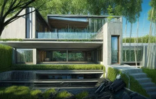 modern house,mid century house,3d rendering,modern architecture,cubic house,luxury property,cube house,residential house,contemporary,landscape design sydney,smart house,dunes house,luxury home,futuristic architecture,render,residential,house by the water,house drawing,frame house,private house