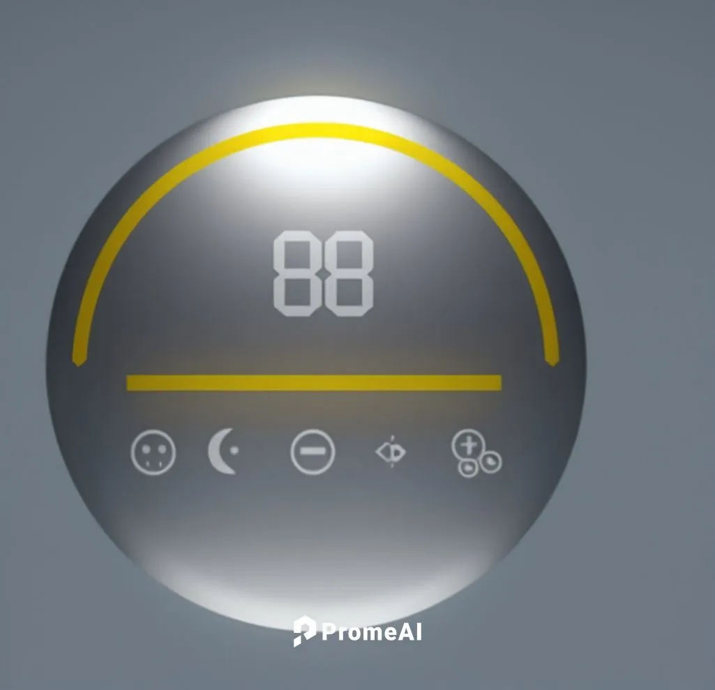 a close up of a digital clock on a wall,temperature display,temperature controller,orb,battery icon,thermostats,egg timer,hygrometer,thermostat,homebutton,ammeter,iconoscope,bolometer,vector ball,ener