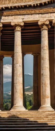 doric columns,peristyle,greek temple,segesta,panathenaic,pergamum,erechtheion,temple of diana,paestum,erechtheus,doric,temple of hercules,pillars,acropolis,columns,the parthenon,three pillars,messene,parthenon,artemis temple,Art,Classical Oil Painting,Classical Oil Painting 21