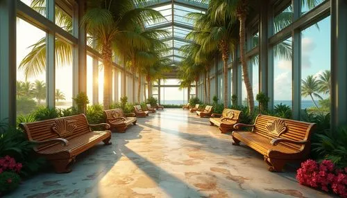 conservatory,sunroom,royal palms,palm garden,tropical house,wintergarden,greenhouse,conservatories,winter garden,paradisus,atriums,palms,glasshouse,walkway,breezeway,palm forest,solarium,orangerie,palm house,tropical island,Photography,General,Realistic