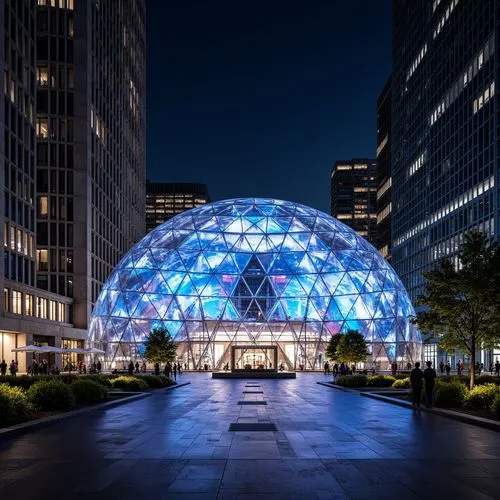 musical dome,luminato,etfe,domes,zeil,odomes,glass ball,geodesic,roof domes,toronto city hall,ball cube,glass sphere,blue spheres,prism ball,kristbaum ball,the globe,glass building,glass balls,damrosch,dome