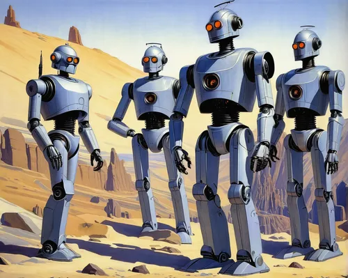 Imaginez un futur dystopique o￹ les robots contr￴lent le monde et d￩crivez la vie quotidienne des humains.,droids,robots,guards of the canyon,storm troops,evangelion unit-02,robotics,bots,patrols,over