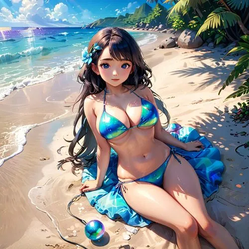 moana,beach background,lumidee,sona,mei,ocean,Anime,Anime,Cartoon