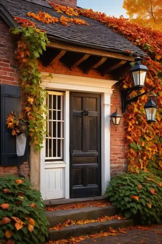 autumn decoration,seasonal autumn decoration,autumn decor,autumn frame,autumn wreath,country cottage,garden door,fall landscape,the threshold of the house,autumn idyll,cottage,fall foliage,round autumn frame,autumn scenery,front door,autumn foliage,autumn theme,doorsteps,autumnal leaves,autumn motive,Art,Classical Oil Painting,Classical Oil Painting 19