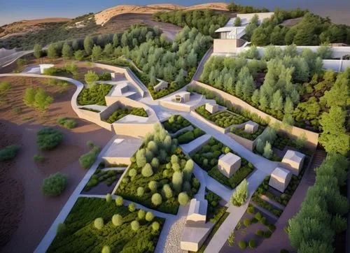 sewage treatment plant,wastewater treatment,concrete plant,3d rendering,building valley,new housing development,hydropower plant,eco hotel,eco-construction,school design,biotechnology research institu