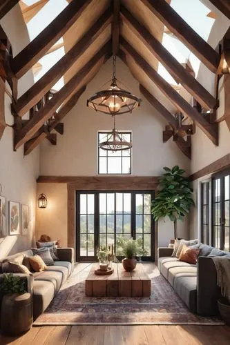 loft,wooden beams,luxury home interior,sunroom,living room,great room,family room,beautiful home,livingroom,skylights,roof landscape,attic,bonus room,sitting room,modern living room,crib,vaulted ceiling,interior design,home interior,stucco ceiling,Unique,3D,Low Poly