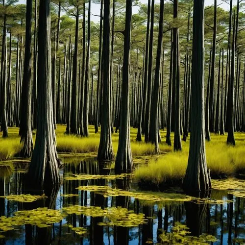 atchafalaya,cypresses,golden trumpet trees,pine forest,swamps,row of trees,okefenokee,bayou,swamp,sapelo,forest lake,okavango,wetlands,olustee,pascagoula,cartoon forest,lalu wetland,deadvlei,alligator lake,cypress,Photography,Documentary Photography,Documentary Photography 37