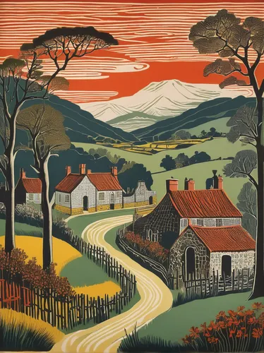 david bates,olle gill,grant wood,farm landscape,carol colman,francis barlow,rural landscape,george russell,james sowerby,martin fisher,charlotte cushman,cottages,cool woodblock images,hayfield,robert duncanson,home landscape,sussex,dorset,yorkshire,brook landscape,Art,Artistic Painting,Artistic Painting 50