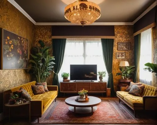 victorian room,sitting room,gournay,ornate room,yellow wallpaper,interior decoration,interior decor,bellocchio,great room,danish room,fromental,wallcovering,apartment lounge,livingroom,showhouse,claridge,living room,wallcoverings,interior design,gold wall,Conceptual Art,Sci-Fi,Sci-Fi 05