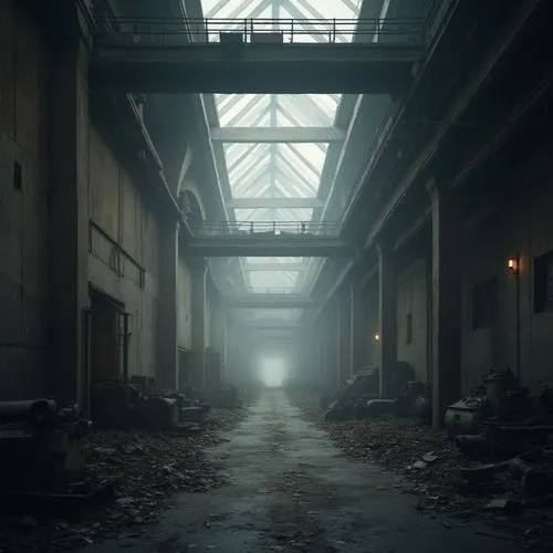 industrial hall,empty factory,empty hall,fabrik,factory hall,abandoned factory,asylum,penumbra,deakins,dishonored,abandoned train station,scampia,industrial ruin,empty interior,cryengine,carreau,alchemax,eerie,warehouse,abandoned places,Photography,General,Realistic