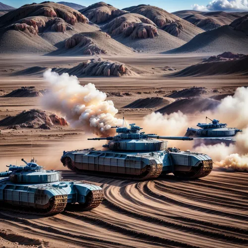 cthulu,four tanks rolling on the sand near mountains,landships,m1a2 abrams,m1a1 abrams,tanks,abrams m1,tankettes