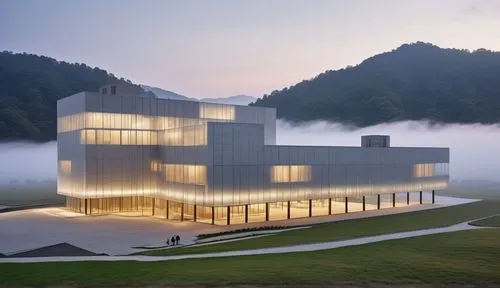 Mejora la imagen existente tomando como referencia el diseño del edificio Amorepacific del arquitecto David Chipperfield en Seúl, Corea del Sur. Este edificio se caracteriza por su forma geométrica li