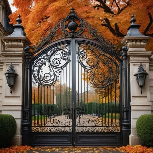 front gate,iron gate,gates,metal gate,fence gate,garden door,round autumn frame,wood gate,ornamental dividers,gate,portal,wrought iron,autumn frame,autumn decoration,gated,iron door,farm gate,seasonal autumn decoration,art nouveau frame,stone gate,Photography,Fashion Photography,Fashion Photography 08