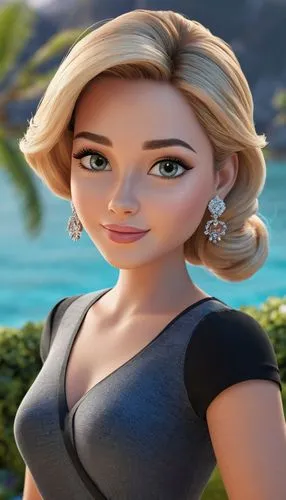 elsa,princess anna,tiana,female hollywood actress,hollywood actress,zoheir,Unique,3D,3D Character