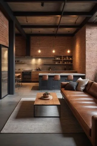 minotti,loft,corten steel,apartment lounge,living room,modern minimalist lounge,Photography,General,Commercial