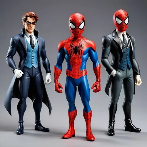 collectible action figures,the suit,stand models,figurines,dark suit,comic characters,Illustration,Black and White,Black and White 08