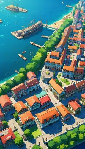 butka,machico,curacao,kanto,sanya,izmir,saranda,gunkanjima,harborfront,oranjestad,kavala,dockyard,yazaki,nakagusuku,aruba,bvi,kochi,osaka port,baku,senkaku,Illustration,Japanese style,Japanese Style 03