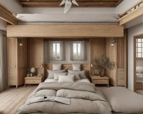 trending ,japanese-style room,canopy bed,bedroom,sleeping room,bed frame,wooden beams,ryokan,modern room,loft,wooden sauna,3d rendering,attic,guest room,children's bedroom,hanok,futon pad,inverted cot