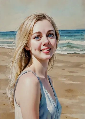 beach background,oil painting,elsa,portrait of a girl,girl portrait,oil painting on canvas,blue jasmine,oil on canvas,photo painting,girl on the dune,digital painting,young woman,artist portrait,young girl,blonde woman,portrait of christi,portrait background,a girl's smile,custom portrait,fantasy portrait