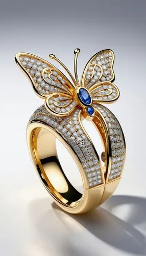 ulysses butterfly,glass wing butterfly,mouawad,golden passion flower butterfly,golden ring,chaumet,ring jewelry,gold jewelry,french butterfly,jewelry manufacturing,goldsmithing,gold spangle,jewelry florets,janome butterfly,passion butterfly,gold flower,ring with ornament,winged insect,sky butterfly,boucheron,Unique,3D,3D Character