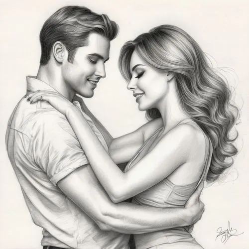 smoochy dances, couples mf and ff,young couple,romantic portrait,dancing couple,pencil drawing,pencil drawings,beautiful couple,charcoal drawing,love couple,couple,honeymoon,couple in love,two people,