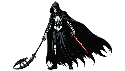 grimm reaper,grim reaper,reaper,vax figure,scythe,death god,skeleltt,dance of death,shinigami,undead warlock,corvin,skeletal,angel of death,undertaker,skeleton,specter,male mask killer,witch broom,actionfigure,spawn,Illustration,Black and White,Black and White 05