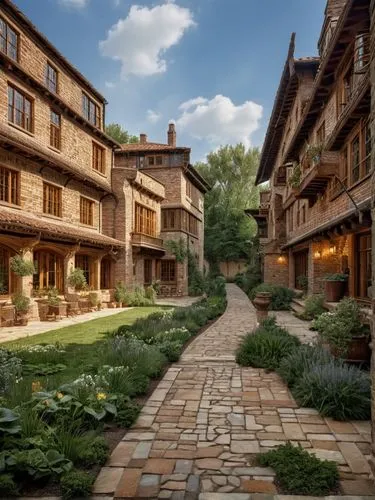 kleinburg,knight village,courtyards,chartwell,cohousing,highstein,heathman,carmel,netherwood,briarcliff,townhouses,streamwood,fallingwater,courtyard,moravian,montreat,ferncliff,alpine village,escher village,wooden houses,Photography,General,Natural