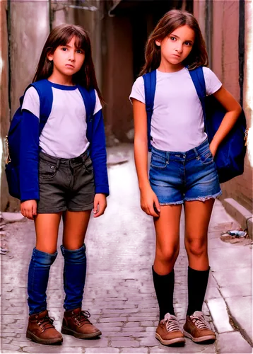 chiquititas,little girls walking,piccoli,little girls,yugoslavians,two girls,supertwins,minikes,gap kids,little boy and girl,meninas,olsens,minimis,children girls,vintage children,gapkids,veloudos,figli,miei,girlhood,Illustration,Realistic Fantasy,Realistic Fantasy 07