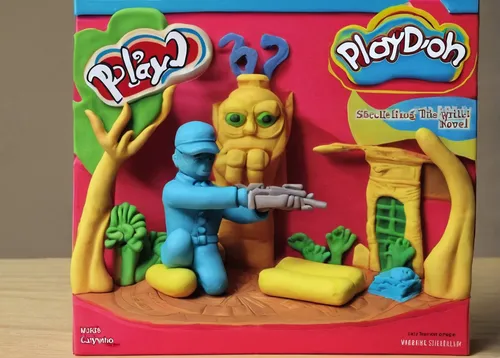 Compose a thrilling mystery novel cover,play-doh,play doh,play dough,playset,plastic toy,play figures,plasticine,educational toy,plush figures,clay figures,child's toy,toy,wooden toy,plush figure,elep