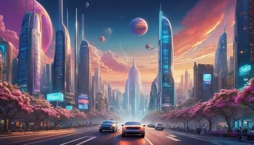 futuristic landscape,coruscant,cybercity,homeworld,futuristic,fantasy city,valerian,cybertown,alien world,homeworlds,coruscating,alien planet,sci - fi,superhighways,sci fiction illustration,scifi,futuregen,cyberworld,ringworld,futurist,Illustration,Abstract Fantasy,Abstract Fantasy 23