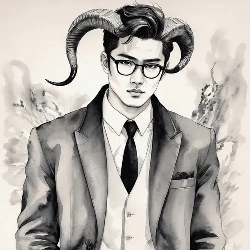 capricorn,zodiac sign leo,the zodiac sign taurus,biologist,yukio,han thom,guk,zodiac sign,devil,scorpio,zodiac sign gemini,zodiac sign libra,gentleman icons,drexel,professor,male character,fantasy portrait,custom portrait,ophiuchus,beatnik,Illustration,Paper based,Paper Based 30