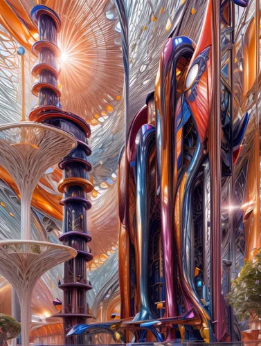 futuristic art museum,futuristic architecture,futuristic landscape,solar cell base,sky space concept,mandelbulb,futuristic,fractalius,kinetic art,fantasy city,electric tower,rides amp attractions,sci fiction illustration,sci - fi,sci-fi,hudson yards,panoramical,scifi,sci fi,concept art