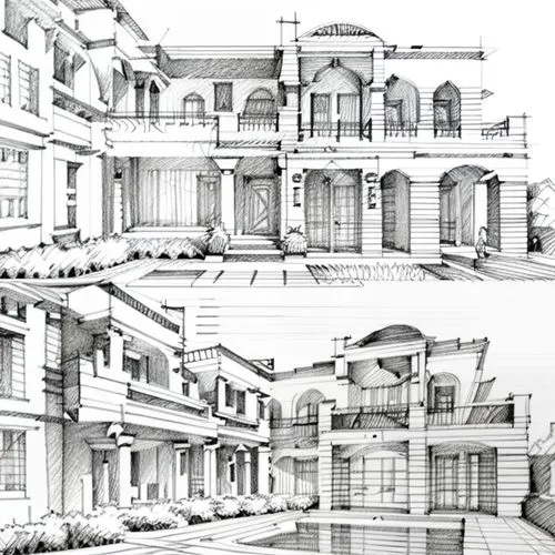 house drawing,garden elevation,terraced,houses clipart,kirrarchitecture,architect plan,3d rendering,house with caryatids,architecture,technical drawing,build by mirza golam pir,street plan,classical a