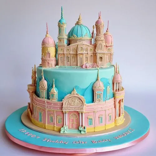 saint basil's cathedral,basil's cathedral,baby shower cake,a cake,pink cake,birthday cake,Conceptual Art,Fantasy,Fantasy 24